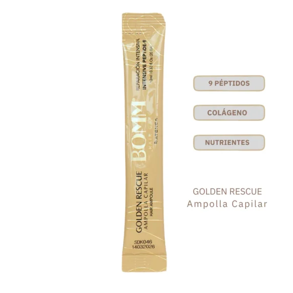 GOLDEN RESCUE AMPOLLETA DE RESCATE CAPILAR BOMM