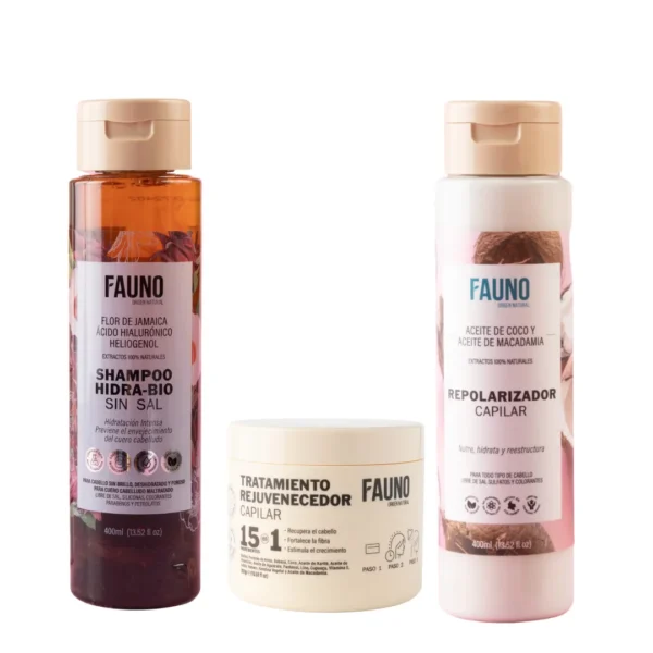 KIT NUTRICIÓN Y REPARACIÓN PARA CUERO CABELLUDO GRASO  FAUNO