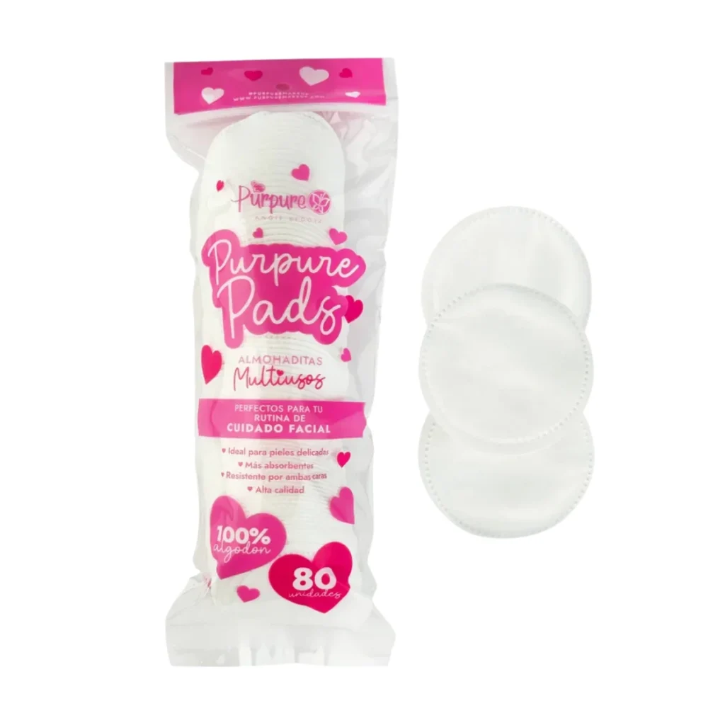 PADS DE ALGODON PURPURE